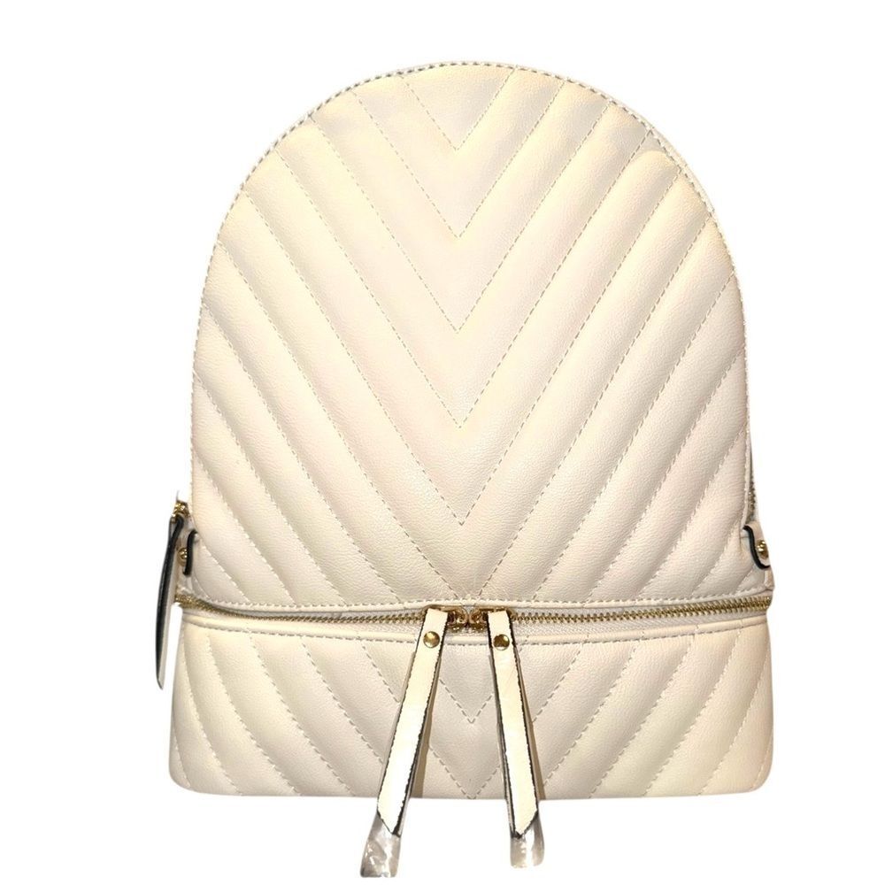FASHION 2pc Quilted Chevron Dome Backpack w/matching Wallet - NWT